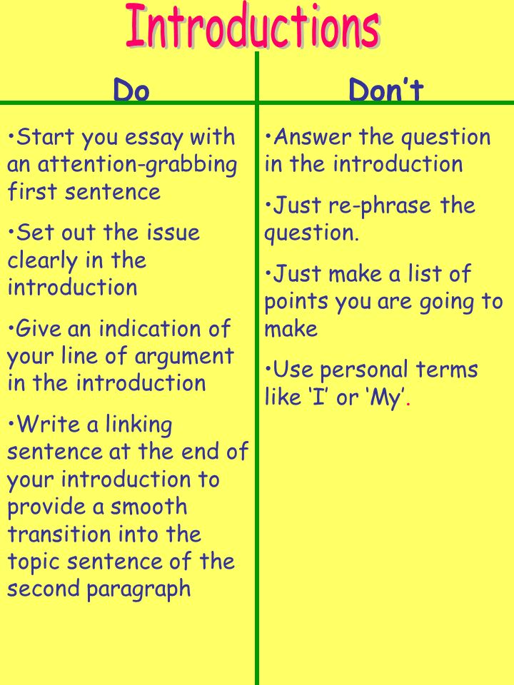 How to Start a Sentence in an Essay